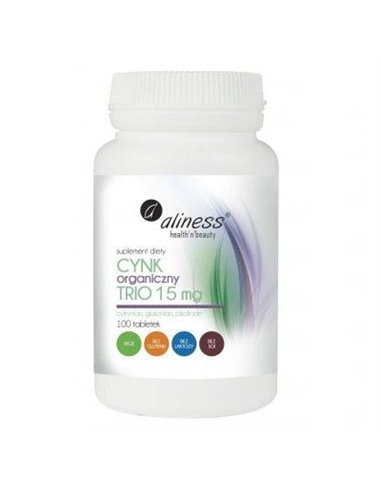 Organické zinkové trio 15 mg, 100 tablet