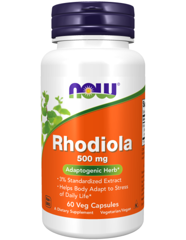 Rozchodnice růžová (Rhodiola) 500 mg, 60 rostlinných kapslí