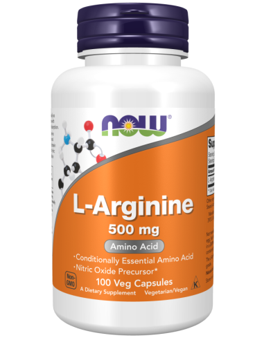 L-arginin 500 mg, 100 kapslí.