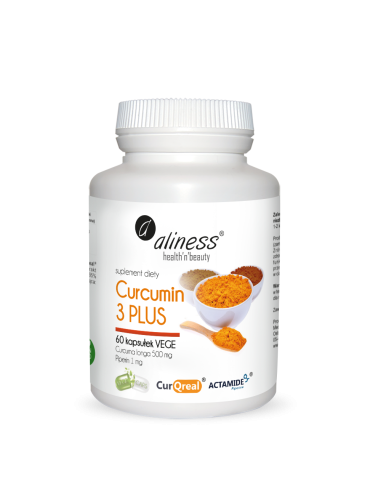Curcumin PLUS Curcuma longa 500 mg Piperin 1 mg, 60 kapslí